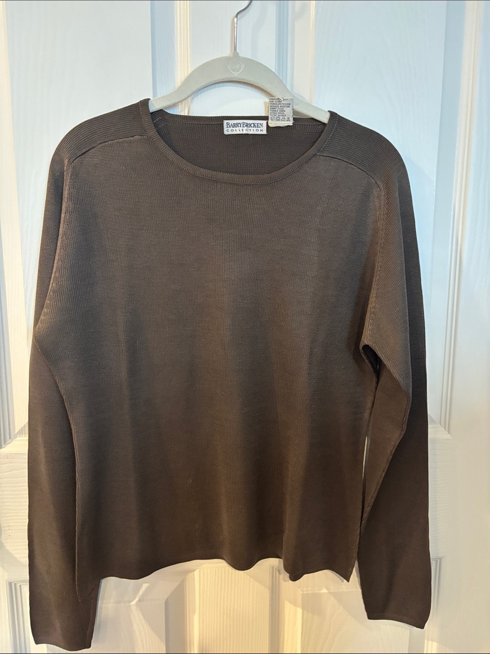 Vintage Barry Bricken  Brown Silk Crewneck Sweater